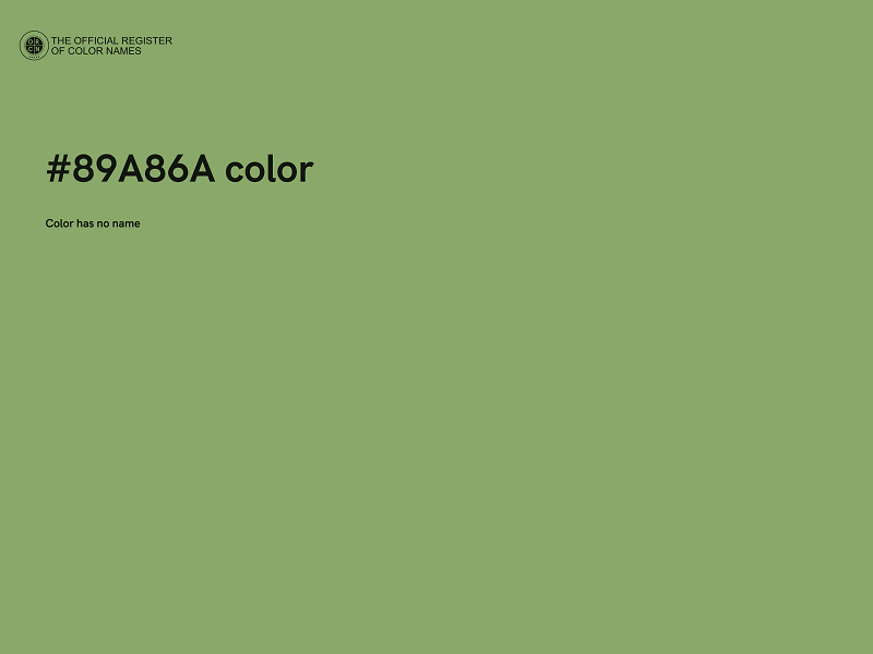 #89A86A color image