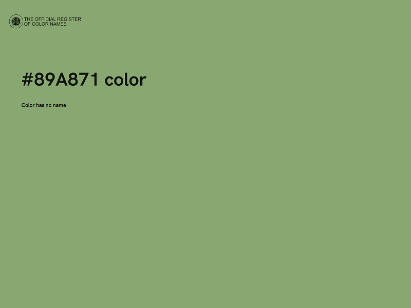 #89A871 color image