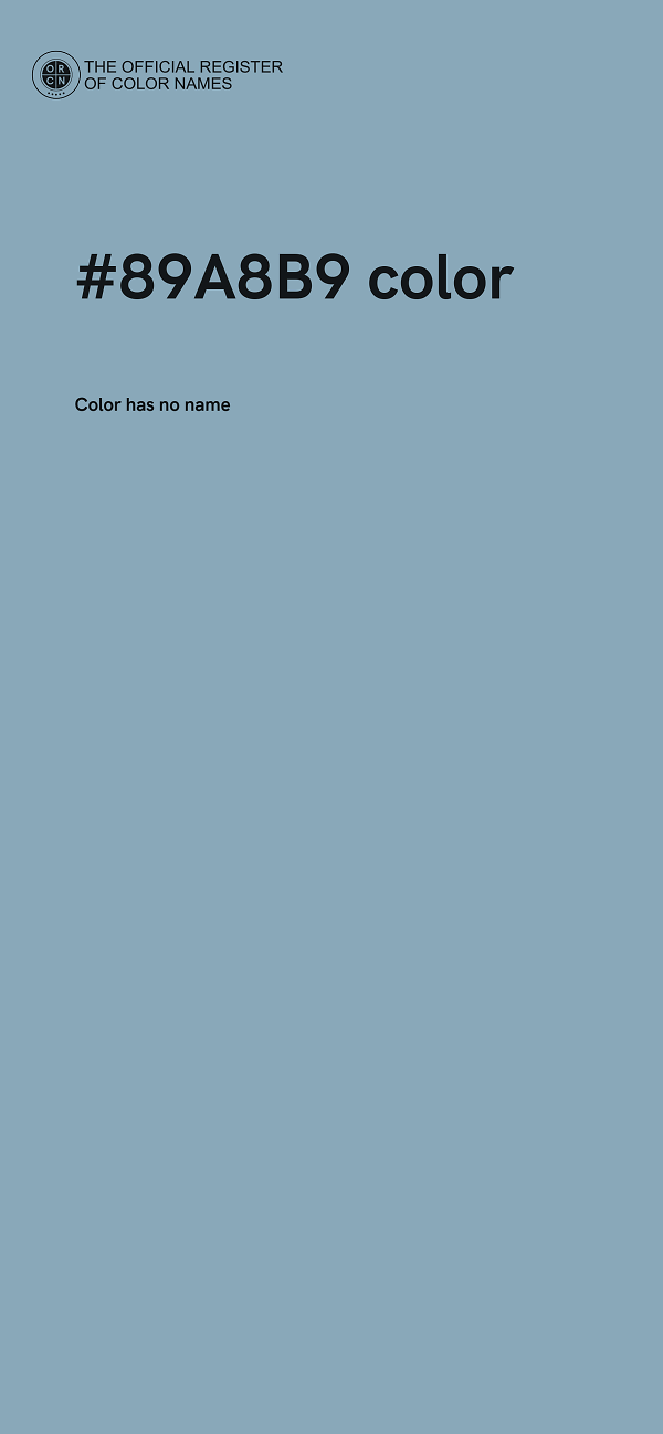 #89A8B9 color image