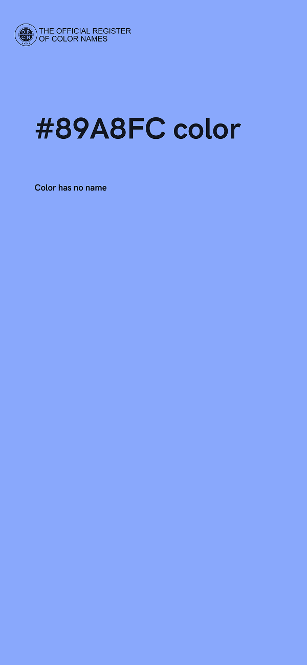 #89A8FC color image