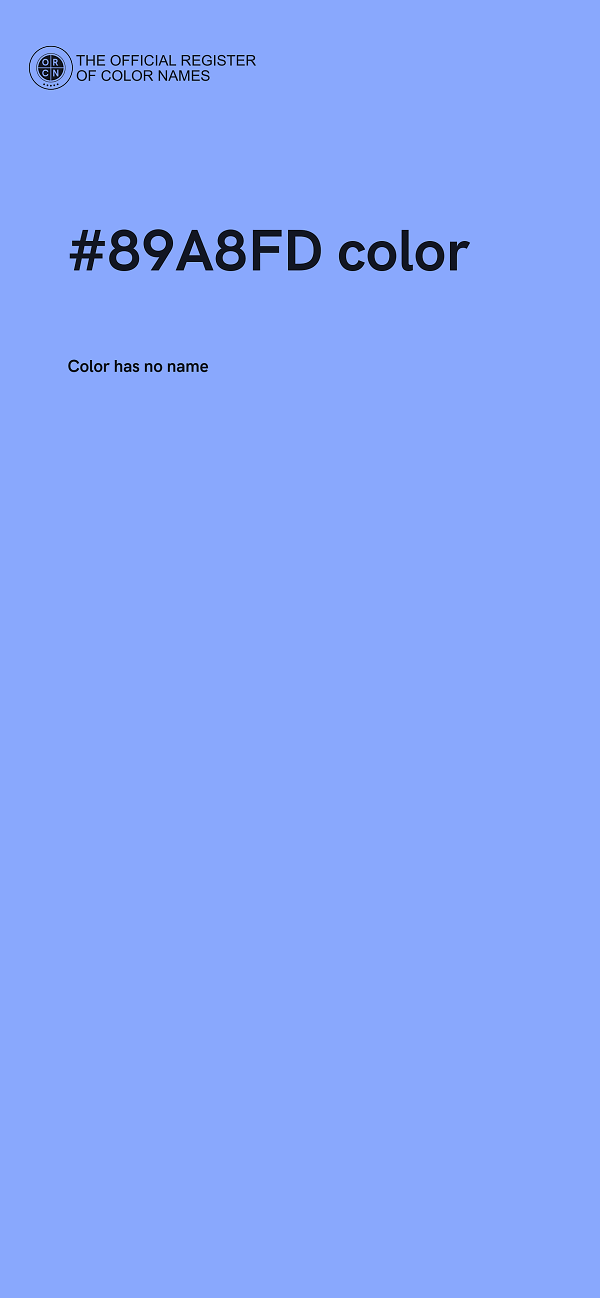 #89A8FD color image