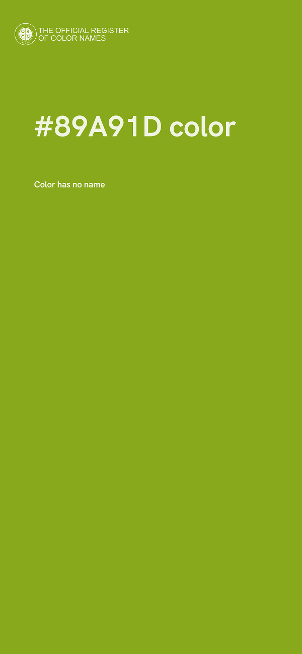 #89A91D color image