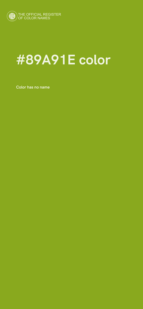#89A91E color image
