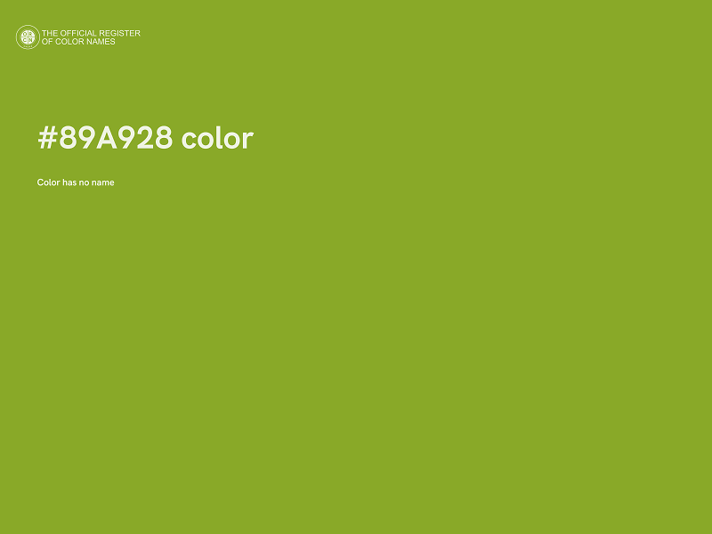 #89A928 color image
