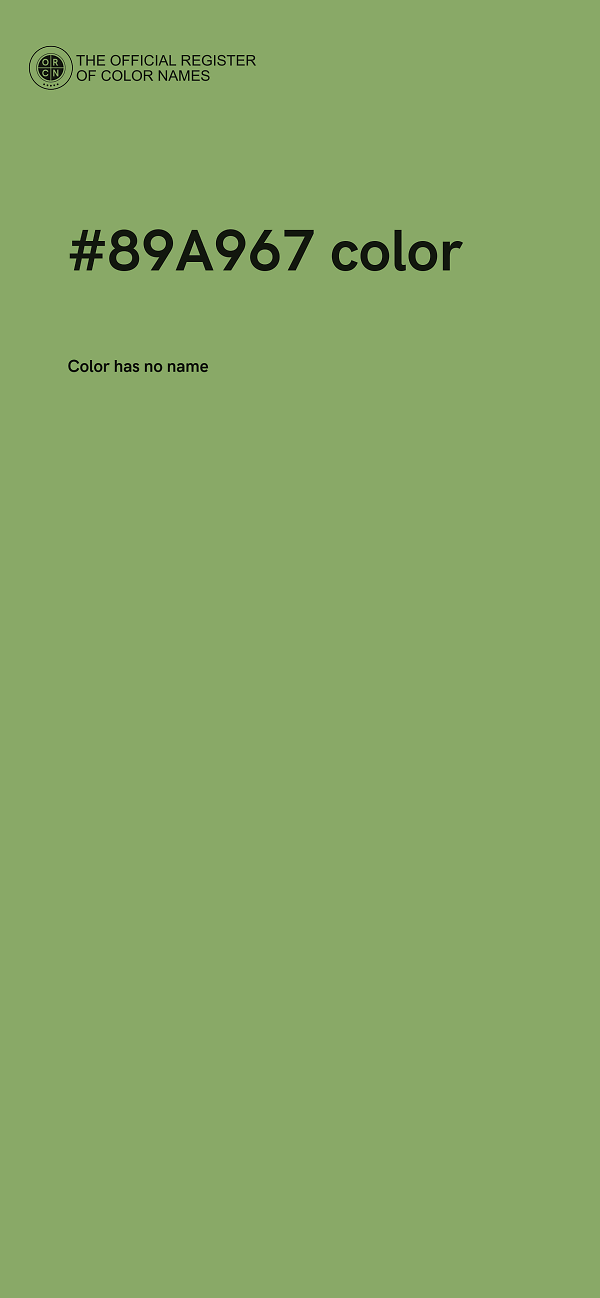 #89A967 color image