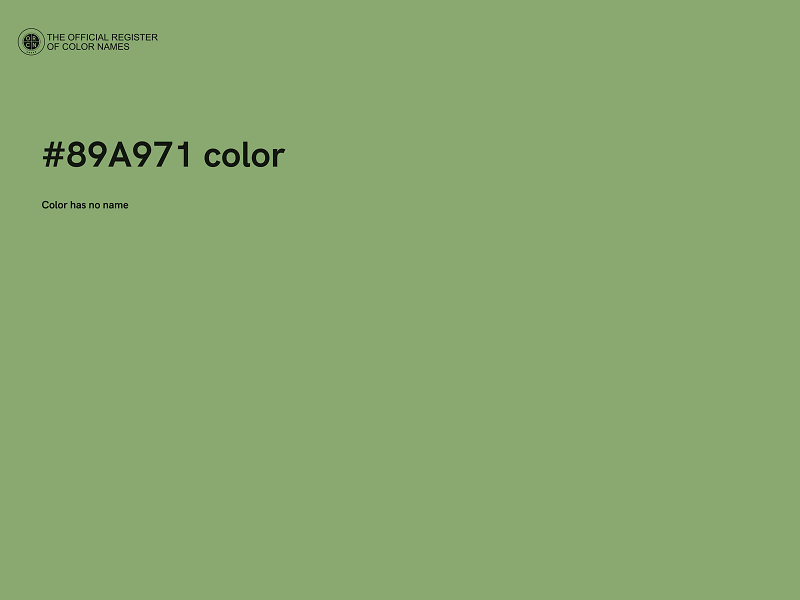 #89A971 color image