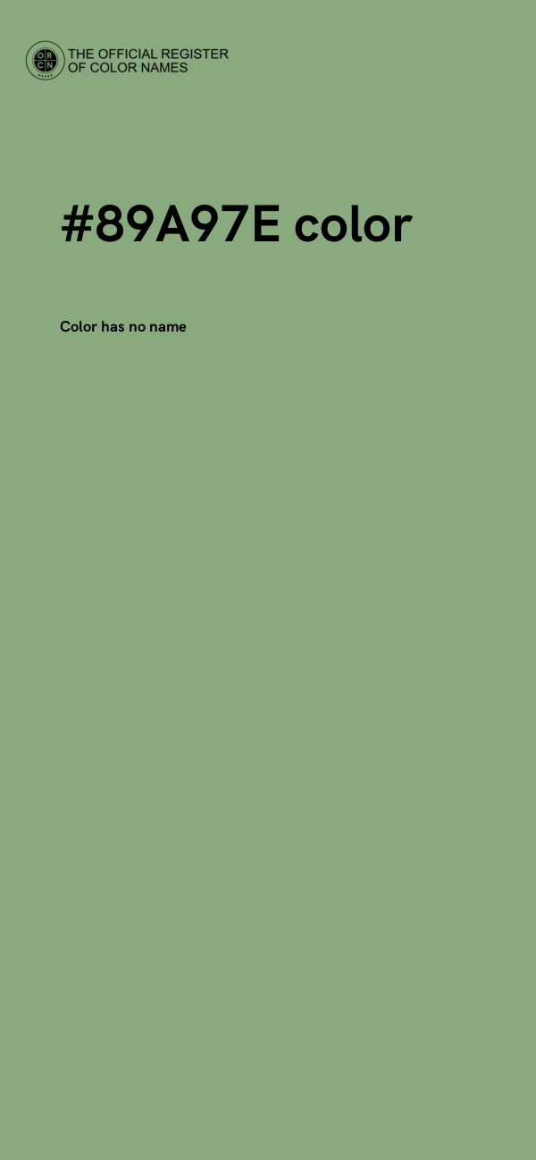 #89A97E color image