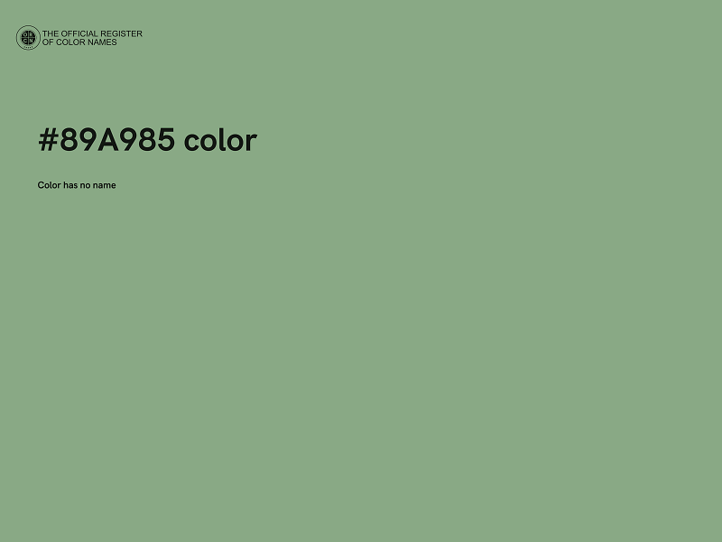#89A985 color image