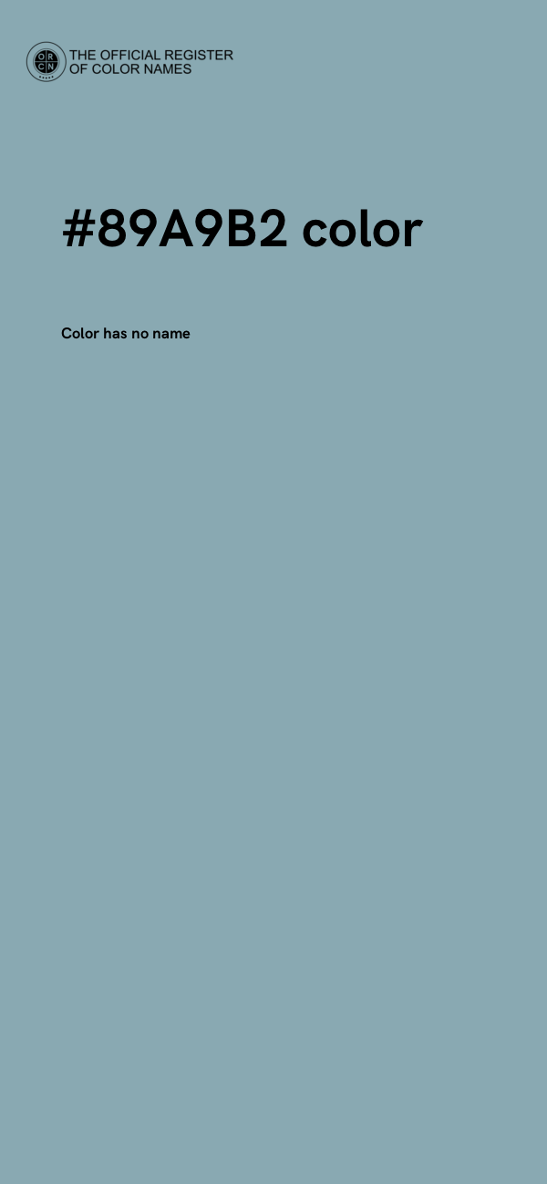 #89A9B2 color image