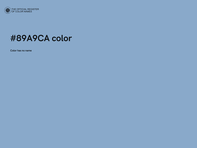 #89A9CA color image