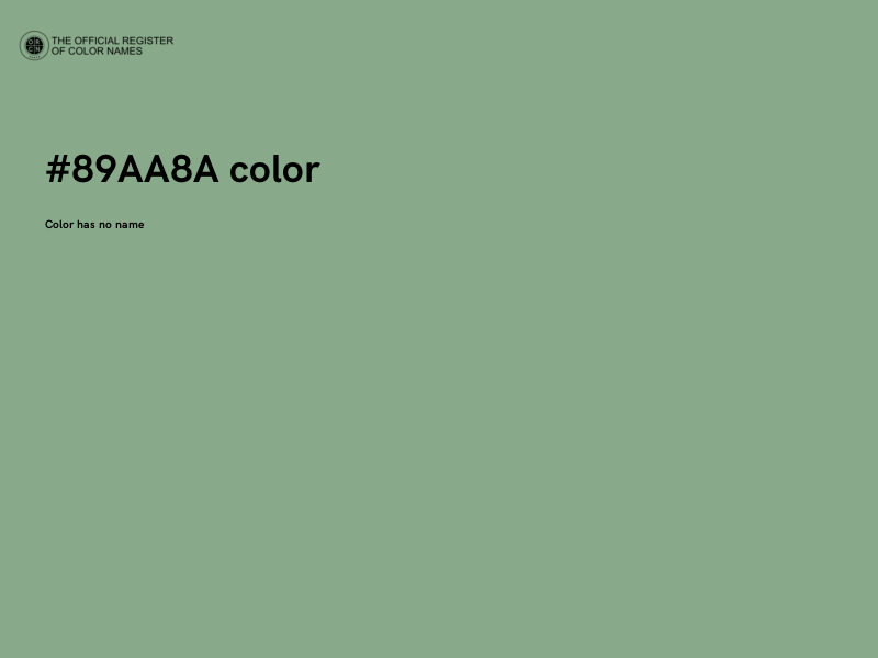 #89AA8A color image