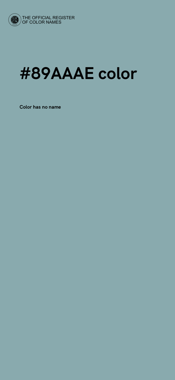 #89AAAE color image