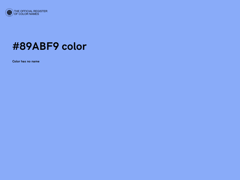 #89ABF9 color image