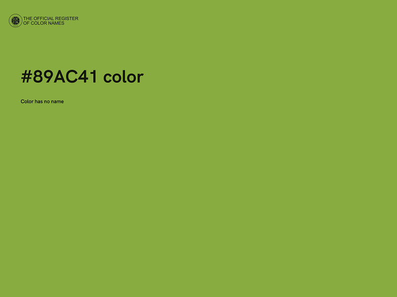 #89AC41 color image