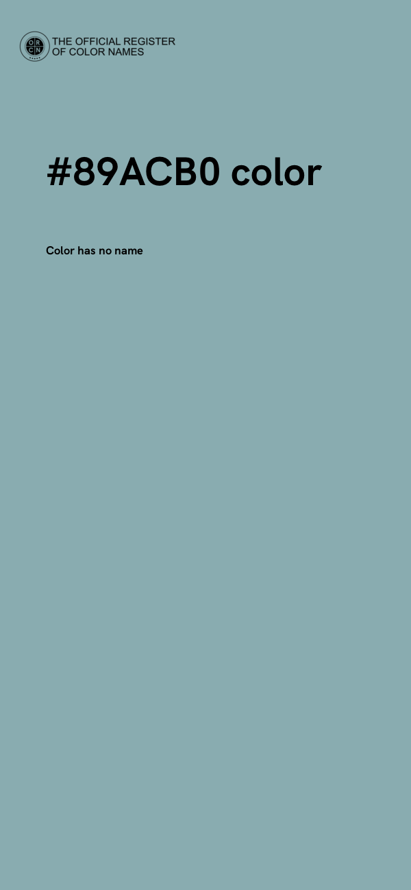 #89ACB0 color image