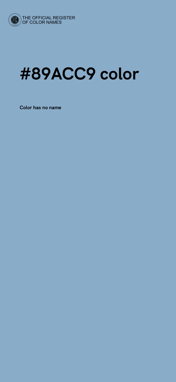 #89ACC9 color image