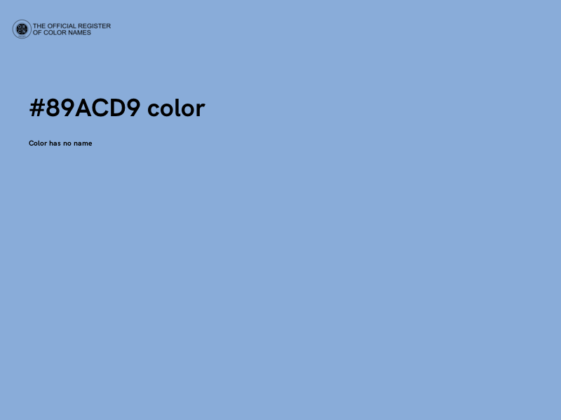 #89ACD9 color image