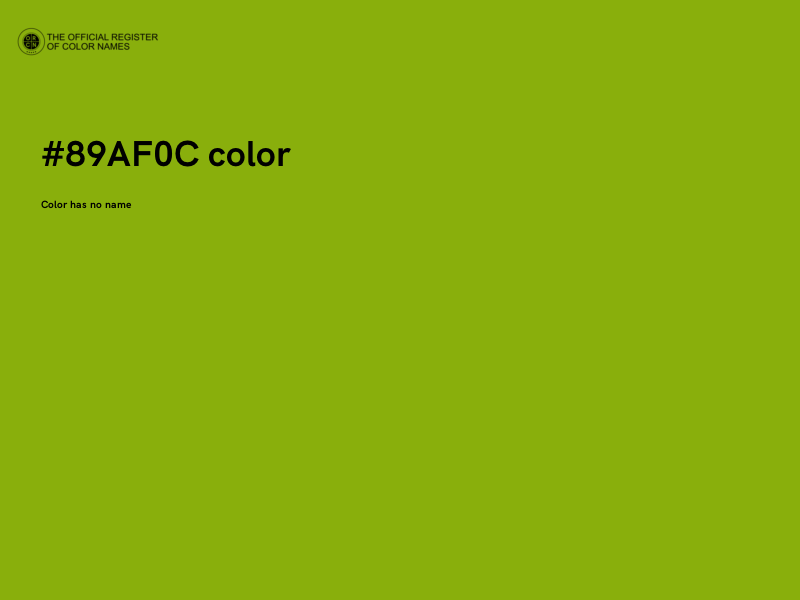 #89AF0C color image