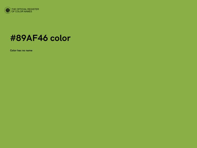 #89AF46 color image