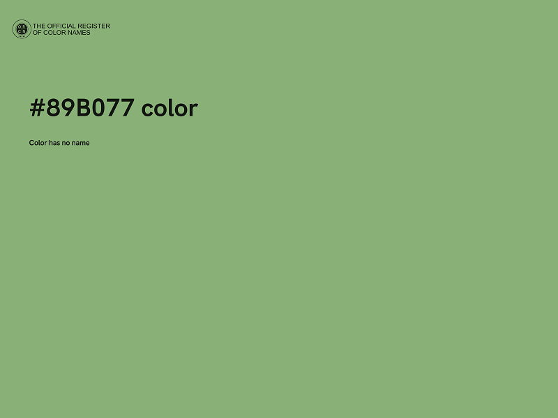 #89B077 color image