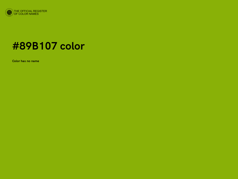 #89B107 color image