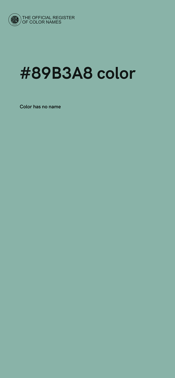 #89B3A8 color image