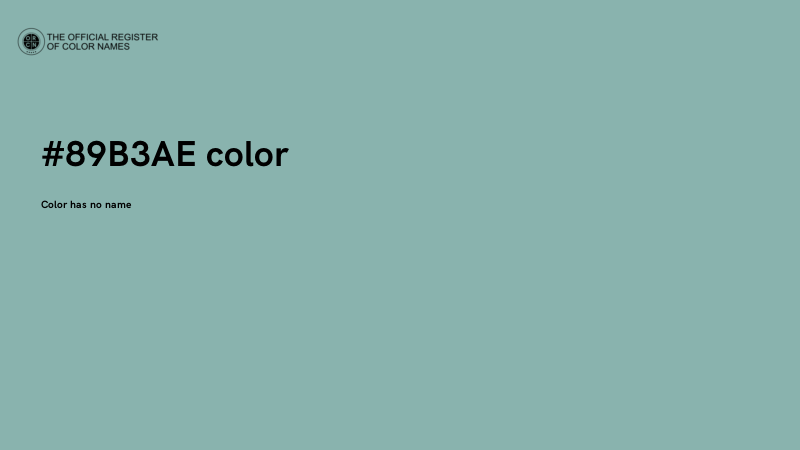 #89B3AE color image