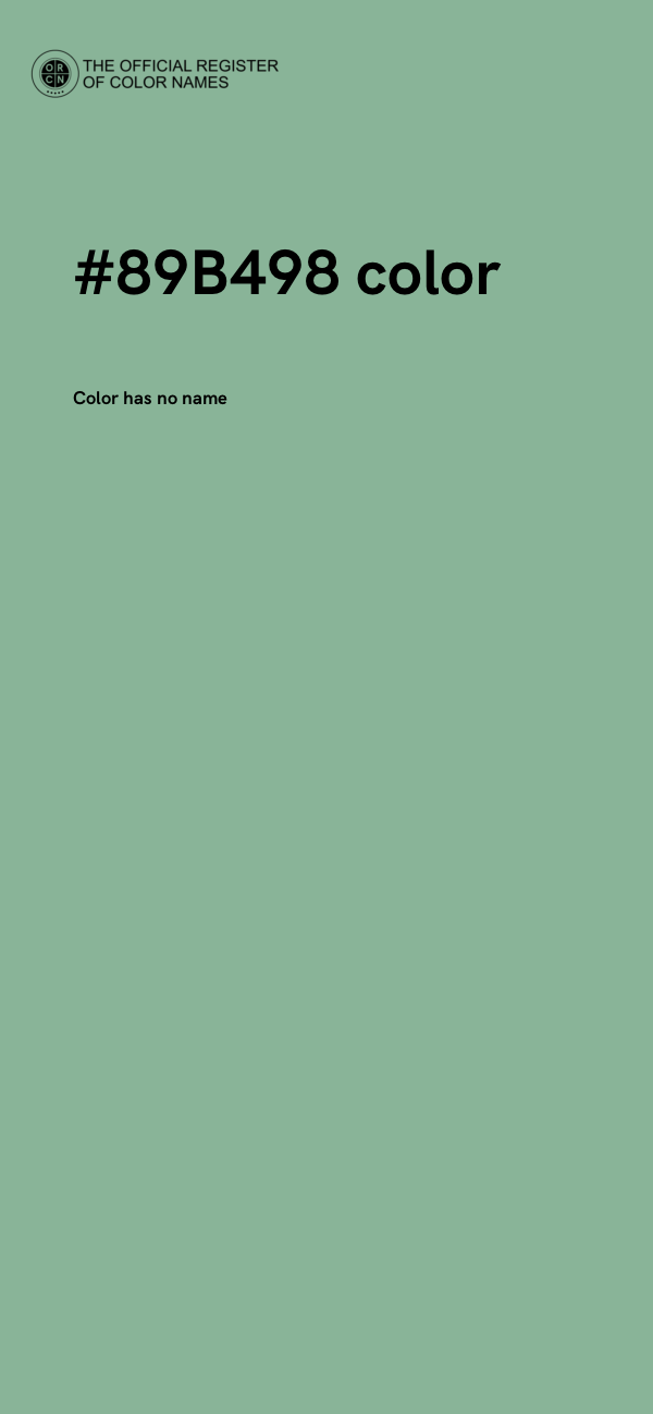 #89B498 color image