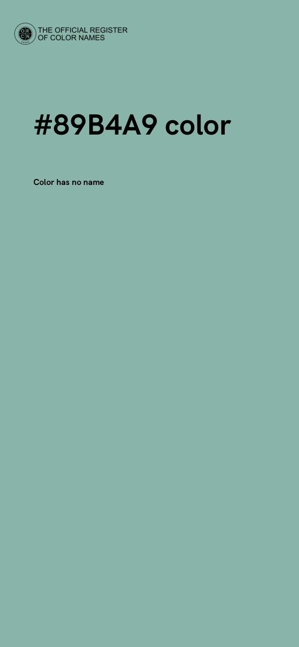 #89B4A9 color image