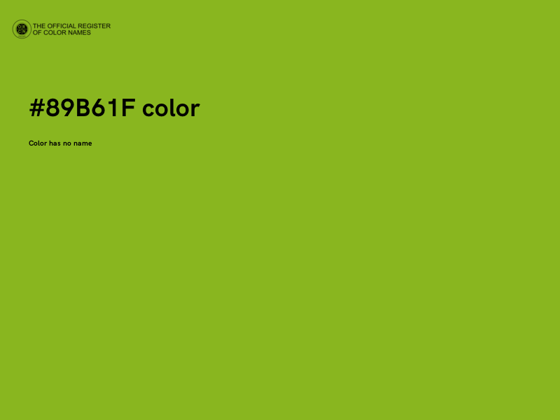 #89B61F color image