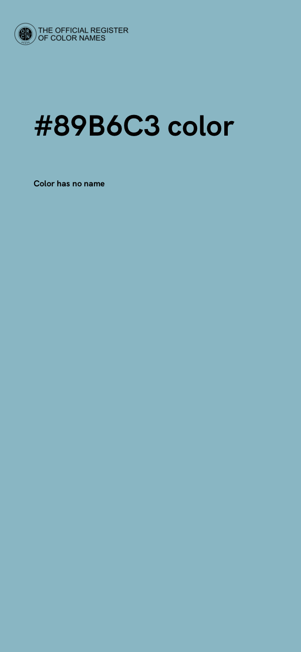 #89B6C3 color image