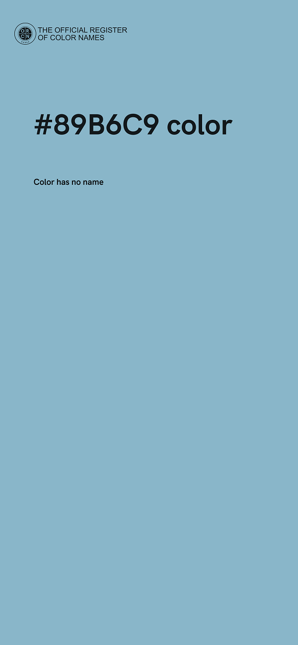 #89B6C9 color image