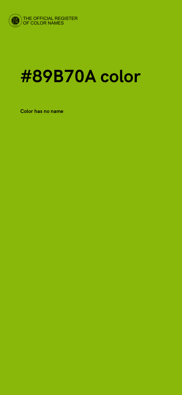 #89B70A color image
