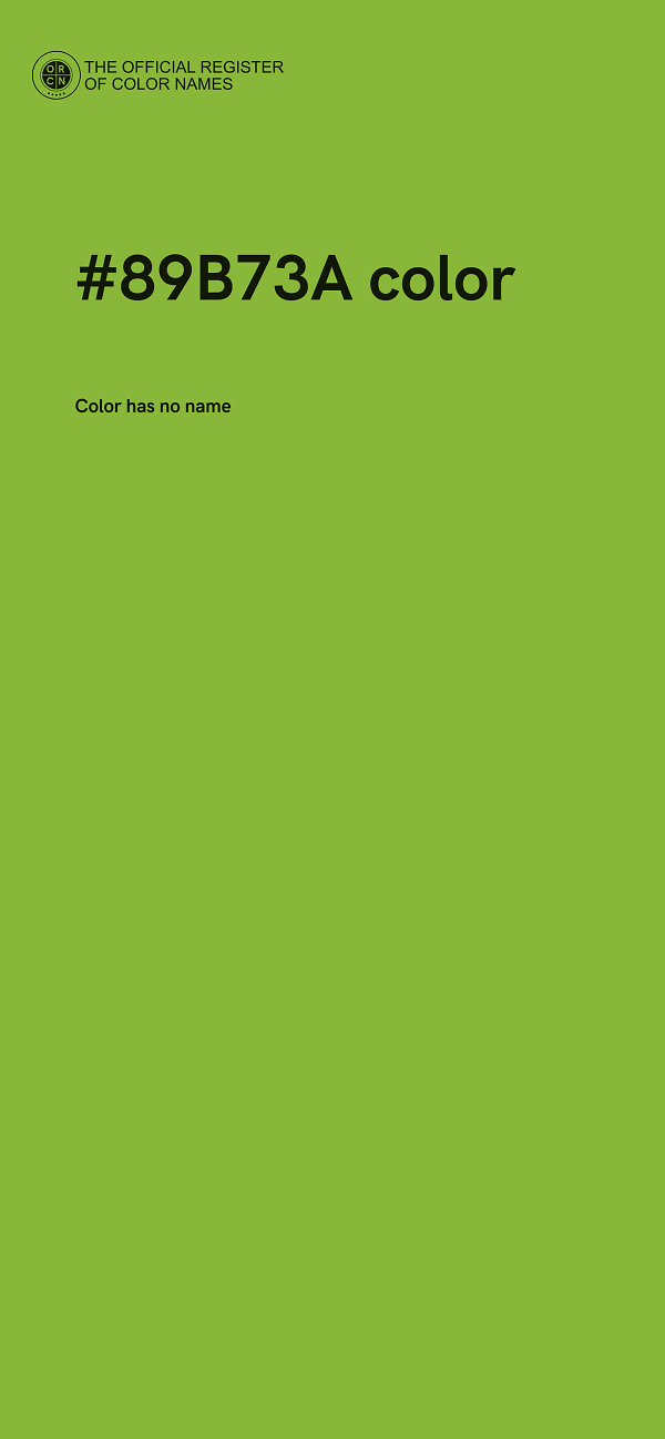 #89B73A color image