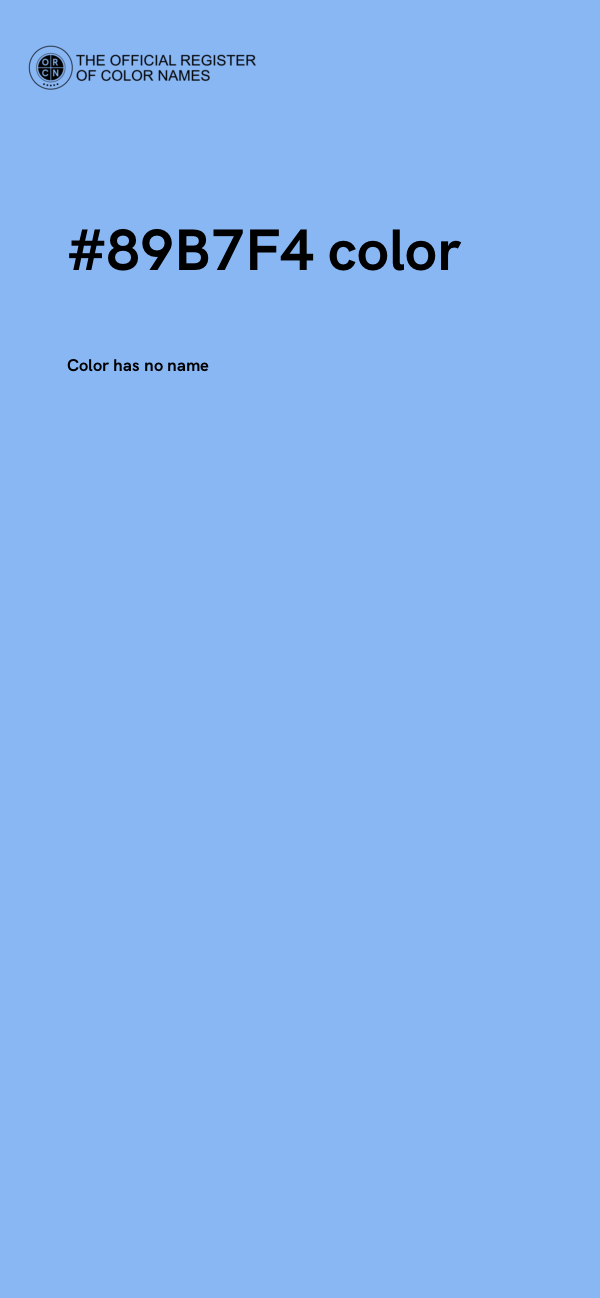 #89B7F4 color image