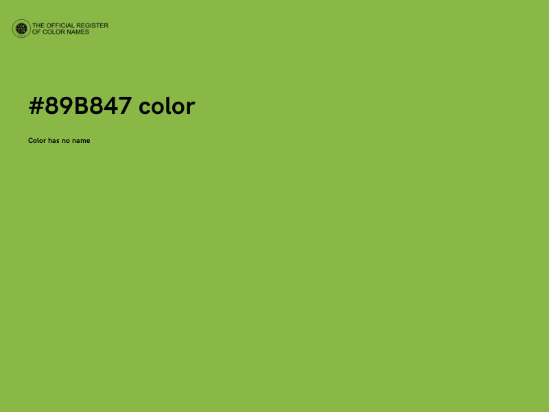 #89B847 color image