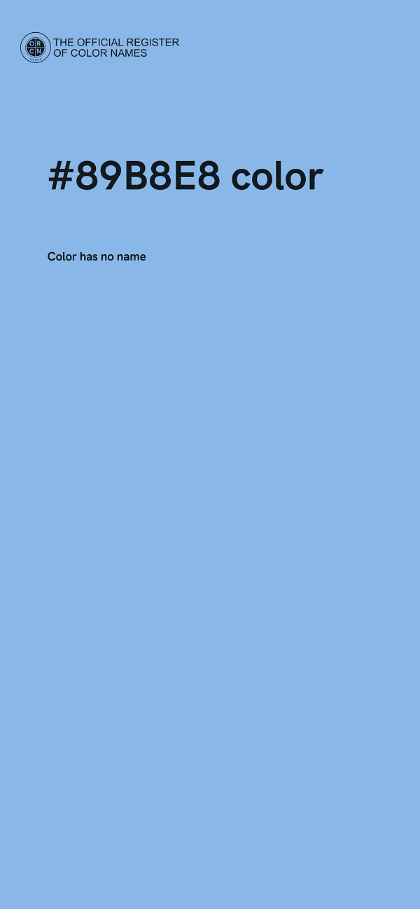 #89B8E8 color image