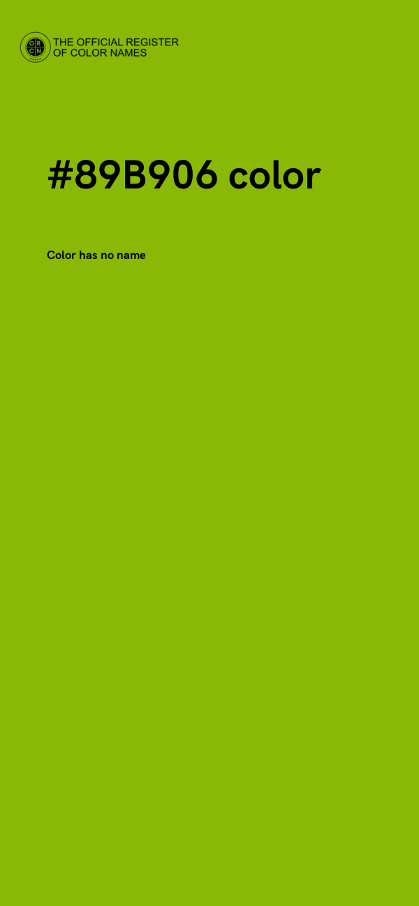 #89B906 color image