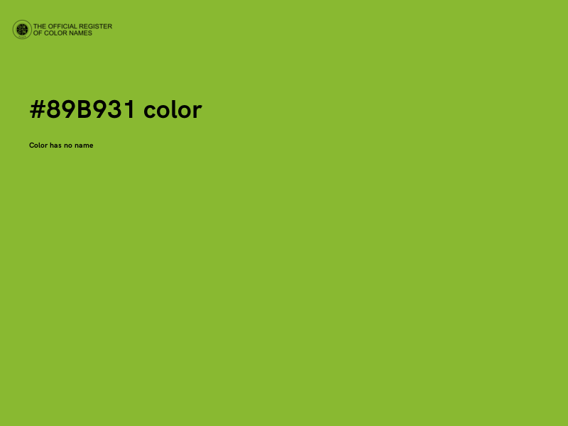 #89B931 color image