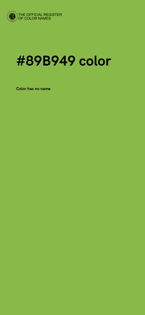 #89B949 color image