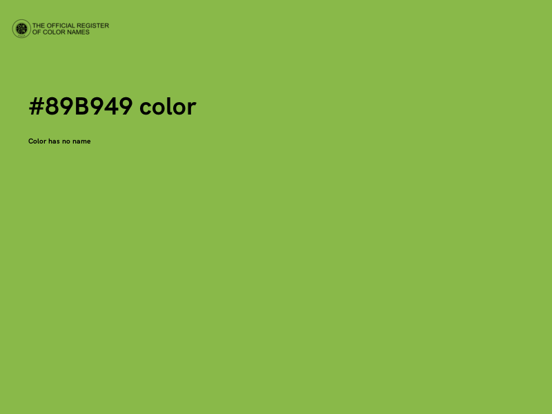 #89B949 color image
