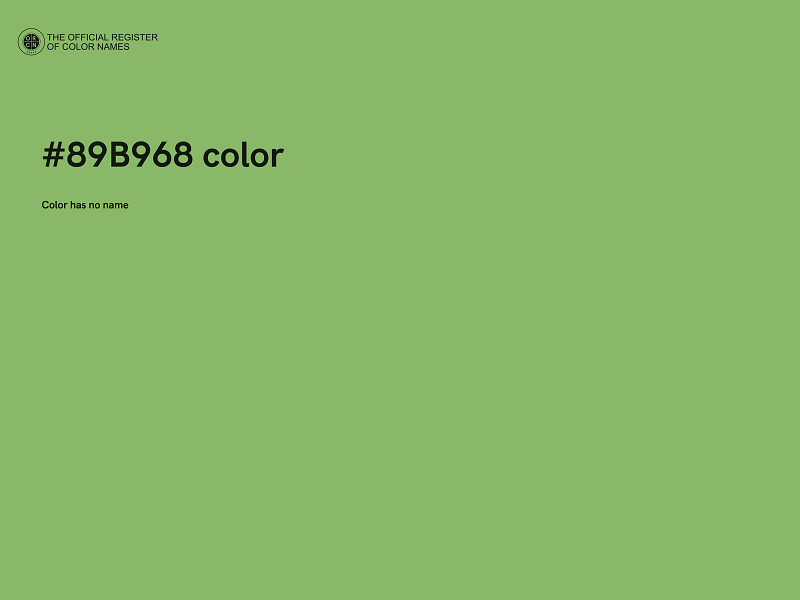 #89B968 color image