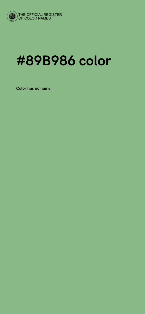 #89B986 color image