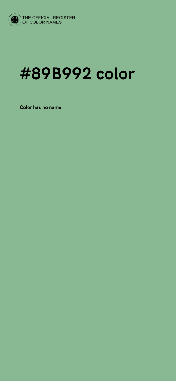 #89B992 color image
