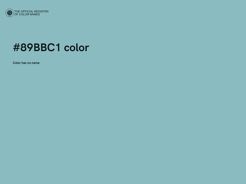#89BBC1 color image