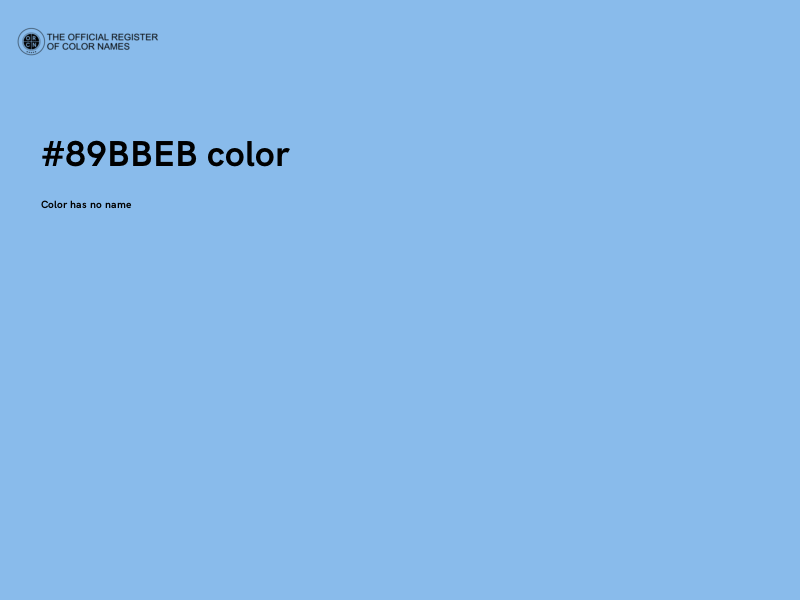 #89BBEB color image
