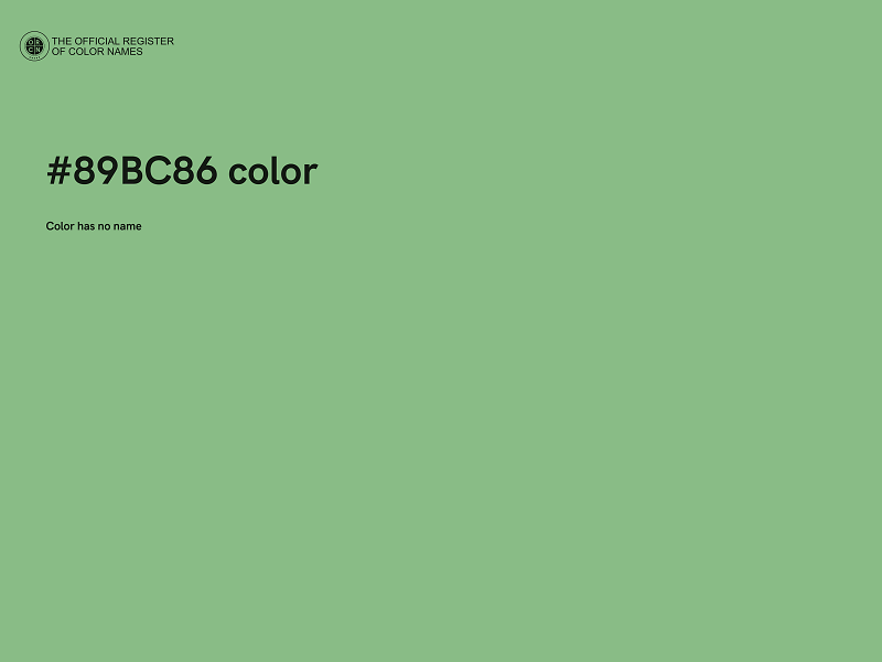 #89BC86 color image