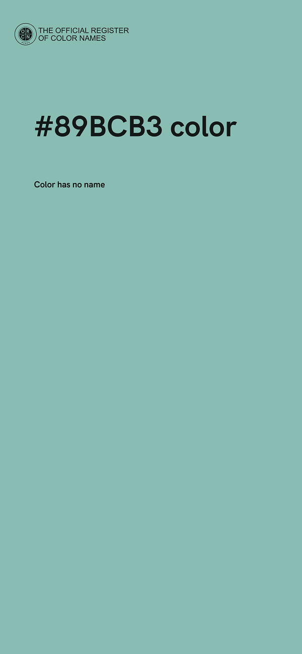 #89BCB3 color image