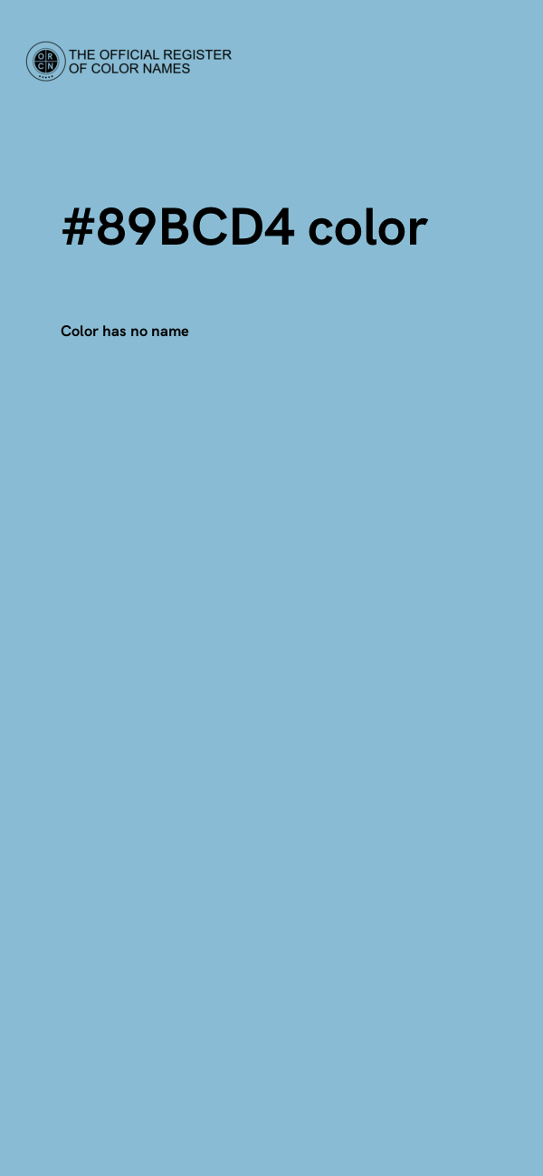 #89BCD4 color image