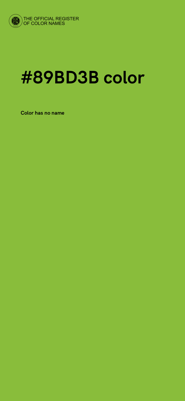 #89BD3B color image